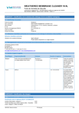 Weathered membrane cleaner 18,9L - SDS